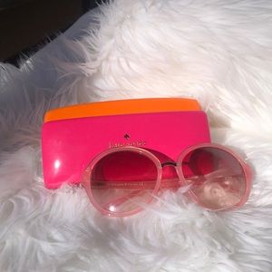 Kate Spade oversized light pink sunglasses